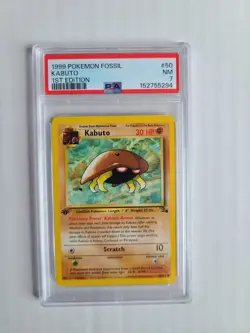 Pokemon Kabuto PSA 7 NM 1st Edition 1999 Vintage Fossil Pokemon Card #50 - Image 5