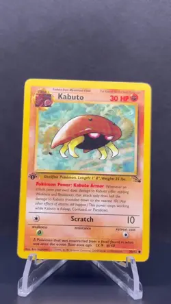 🔥🦀 Pokemon TCG – Kabuto 50/62 – Fossil – 1st Edition – Common – MP - Image 2