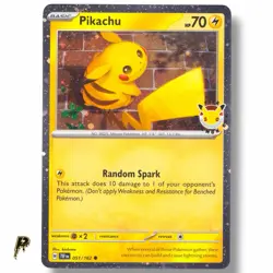 Pikachu 051/162 - 2026 Pokemon Day Stamped Promo Cosmos Holo Pokemon Card NM - Image 1