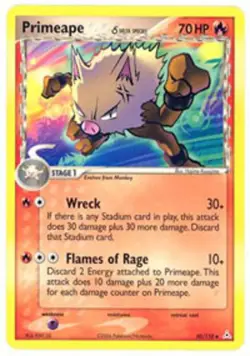 Primeape - 50/110 - Uncommon NM, English Pokemon EX Holon Phantoms - Image 1