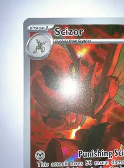 2023 Pokemon Scarlet Violet Obsidian Flames Scizor 205 /197 Full Art Holographic - Image 3