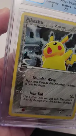 2003-2006 Pokemon Black Star Promos Pikachu Holo Delta Species #035 CGC 7.5 - Image 2