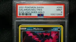 2021 POKEMON SWSH BLACK STAR PROMO PRERELEASE #125 GALARIAN MOLTRES-HOLO PSA 9 - Image 2