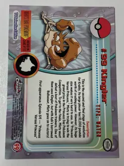 2000 Topps Chrome Pokemon Series 2 #99 Kingler FREE COMBINED SHIPPING - Image 2