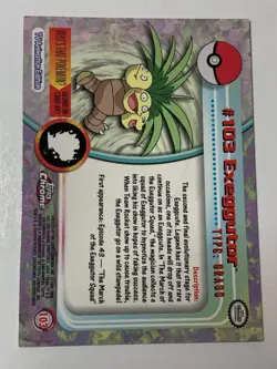 2000 Topps Chrome Pokemon Series 2 #103 Exeggutor FREE COMBINED SHIPPING - Image 2