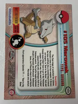 2000 Topps Chrome Pokemon Series 2 #105 Marowak FREE COMBINED SHIPPING - Image 2