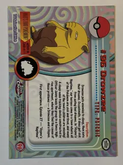 2000 Topps Chrome Pokemon Series 2 #96 Drowzee (C) FREE COMBINED SHIPPING - Image 2