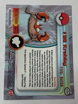 2000 Topps Chrome Pokemon Series 2 #98 Krabby FREE COMBINED SHIPPING - Image 2