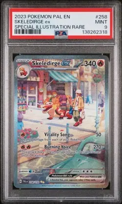 PSA 9 SKELEDIRGE EX 258 PALDEA EVOLVED SIMISEAR VSTAR GG37 CROWN ZENITH POKEMON - Image 2