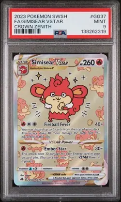 PSA 9 SKELEDIRGE EX 258 PALDEA EVOLVED SIMISEAR VSTAR GG37 CROWN ZENITH POKEMON - Image 4