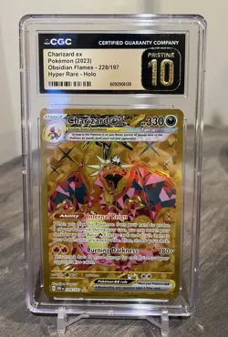 2023 Obsidian Flames Charizard ex-Holo #228/197 PRISTINE CGC 10 Hyper Rare - Image 1