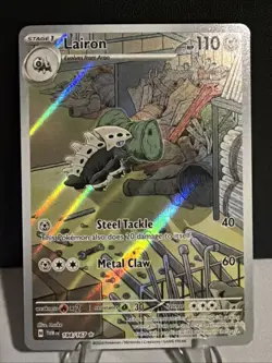Pokemon TCG Lairon Holo Twilight Masquerade Illustration Card 184/167 - Image 1