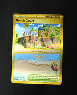 Pokemon Card TCG - Beach Court 263/182 - Paradox Rift - Hyper Rare Gold - NM ⭐ - Image 1