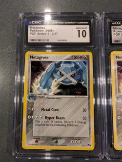Pokemon Pop Series 1 Metagross Both Holo & Non Holo Lot CGC 10 Gem Mint 2/17 - Image 2