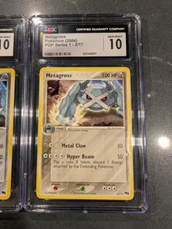 Pokemon Pop Series 1 Metagross Both Holo & Non Holo Lot CGC 10 Gem Mint 2/17 - Image 3