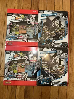 (2) Pokemon Black Bolt and White Flare Binder + Poster Collection Sam's Club 2pk - Image 1