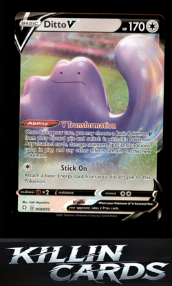 Ditto V 050/072 Pokemon Ultra Rare Shining Fates Card NM - Image 1