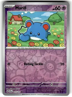 Pokemon Reverse Holo NM - Marill 073/191 Common - Image 1