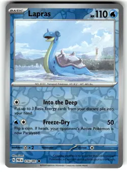 Pokemon Reverse Holo NM - Lapras 016/091 Common - Image 1