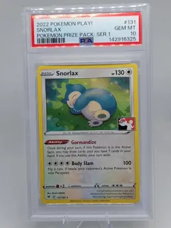 2022 Pokemon Play! Snorlax 131/185 non holo - Prize Pack Series 1 PSA 10 "POP 4" - Image 1