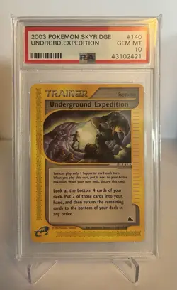 2003 Pokemon Skyridge Underground Expedition Non Holo #140 PSA 10 Low Pop - Image 1
