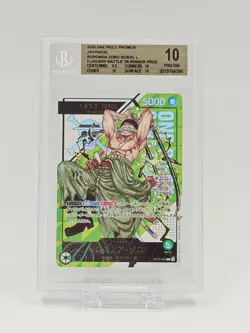 2026 ONE PIECE SERIALIZED WINNER OP12-020 RORONOA ZORO 1433/2700 BGS PRISTINE 10 - Image 1
