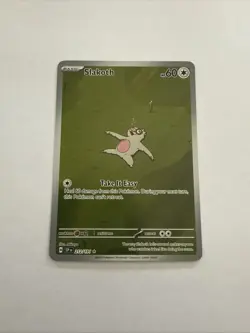 Pokemon TCG Slakoth Card 212/191 Surging Sparks Illustration Rare - Image 1
