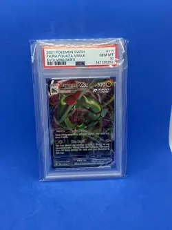 Rayquaza VMAX 111/203 Evolving Skies PSA 10 GEM MT Pokemon TCG Ultra Rare Card - Image 1