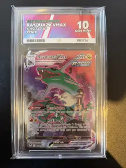 Pokemon TCG Rayquaza VMAX Silver Tempest Trainer Gallery Card TG20/TG30 Ace 10 - Image 1