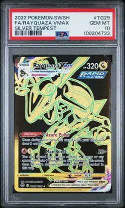 Pokemon TCG Rayquaza VMAX Silver Tempest TG29/TG30 PSA 10 - Image 1