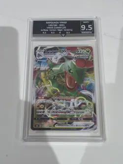 Pokemon TCG Rayquaza VMAX S8b Holo Card 120/184 GetGraded 9.5 Mint+ - Image 1