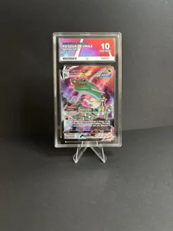 Pokemon TCG Rayquaza VMAX TG20/TG30 Silver Tempest Ace 10 PERFECT SUBGRADES - Image 1