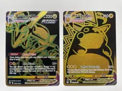 Pokemon TCG Rayquaza & Pikachu VMAX (TG29/TG30) Holo Secret Rare/ Ultra Rare - Image 1