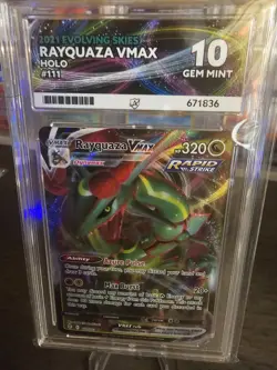 Pokemon TCG Rayquaza VMAX Evolving Skies 111/203 Ace 10 - Image 1