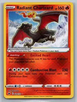 Radiant Charizard Crown Zenith #020/159 Radiant Rare,Holo Pokemon Card - Image 1