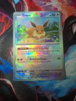 Pokemon Eevee TCG Master Ball Pattern 074/131 Prismatic Evolutions Holo Card - Image 1
