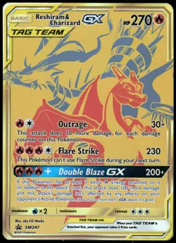 Pokemon Reshiram & Charizard GX - Promo SM Promos SM247 NM Holo - Image 1