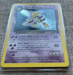 Pokemon TCG Dark Alakazam 1/82 Team Rocket Holo Unlimited Holo Rare - Image 3