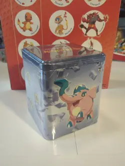 Pokemon TCG: Stacking Tin Q1 2024 - Metal Type Sealed OFFICIAL Pokemon Tins & Bo - Image 1
