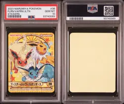 PSA10 2023 Pokemon Marumiya VAPOREON/JOLTEON/FLAREON Stickers Holo #13 - Image 1