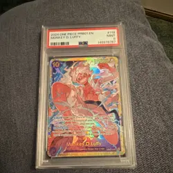 Bandai One Piece CCG Monkey D. Luffy PRB01-119 Full Art Holo PSA 9 - Image 1