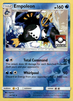 Empoleon - 34/156 (Pokemon League) Reverse Holo Promo League & Championship Card - Image 1