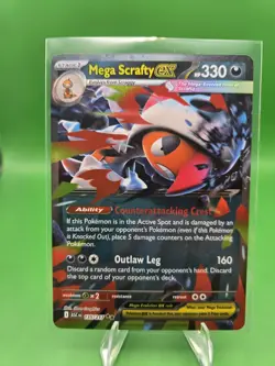 Mega Scrafty Ex 135 Full Art Ultra Rare Ascended Heroes En Pokemon Card - Image 1