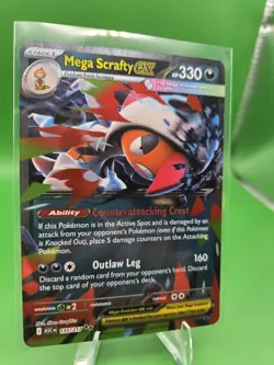 Mega Scrafty Ex 135 Full Art Ultra Rare Ascended Heroes En Pokemon Card - Image 2