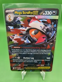 Mega Scrafty Ex 135 Full Art Ultra Rare Ascended Heroes En Pokemon Card - Image 4