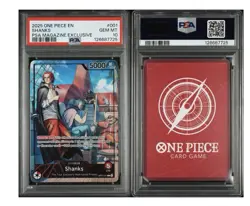 Shanks OP09-001 One Piece Promotion Cards PSA Magazine Promo Leader Foil Namco - Image 3