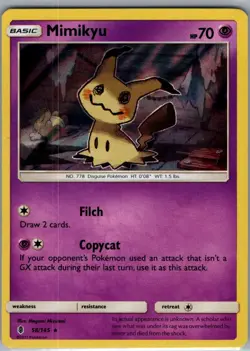 Mimikyu 58/145 Holo SM - Guardians Rising - Pokemon Card - NM - Image 1