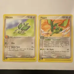 Pokemon Vibrava & Flygon EX Dragon Lot 2 Cards Nintendo English 2003 - Image 1