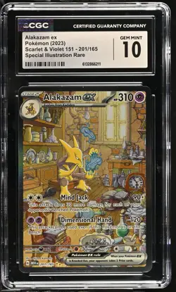 Alakazam Ex Special Illustration Rare Scarlet & Violet 151 201/165 NM CGC 10 - Image 1