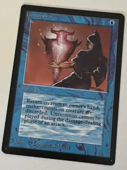 Magic the Gathering MTG Beta Unsummon LP+ (Beta Bob) - Image 1